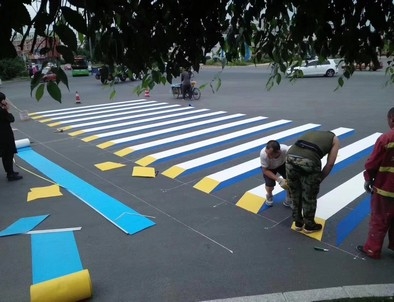 河南河南彩色路面标线施工